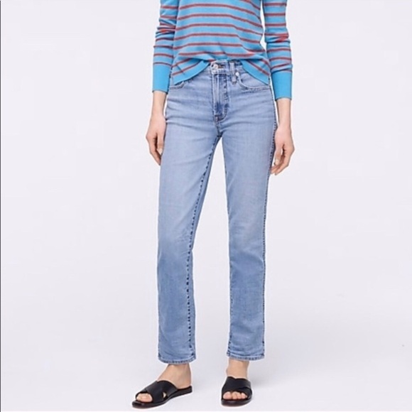 J. Crew Denim - J Crew Vintage Straight High Rise Side Slit Jeans 25 Blue